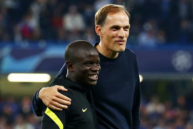 N'Golo Kante ir Thomas Tuchelis | Scanpix nuotr.