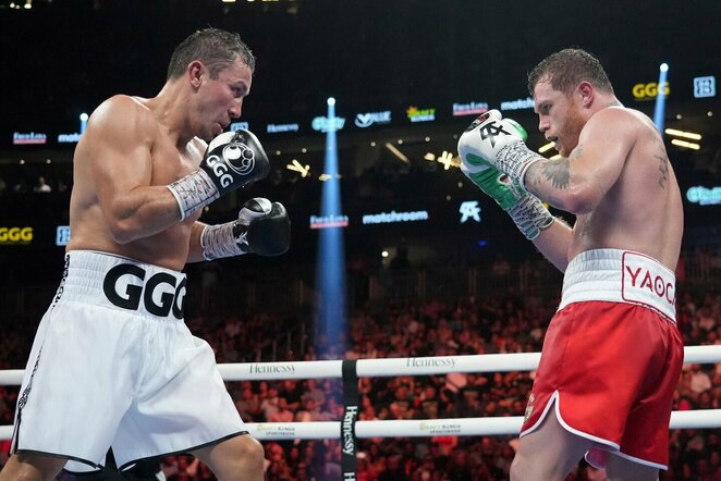 Genadijus Golovkinas ir Saulis „Canelo“ Alvarezas | Scanpix nuotr.