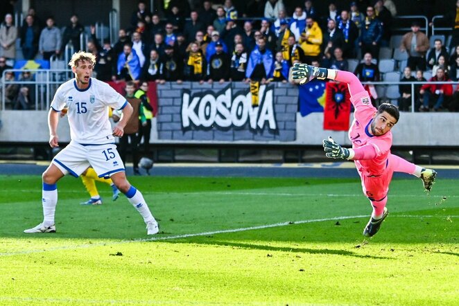 Lietuva – Kosovas rungtynių akimirka | Teodoro Biliūno / BNS foto nuotr.