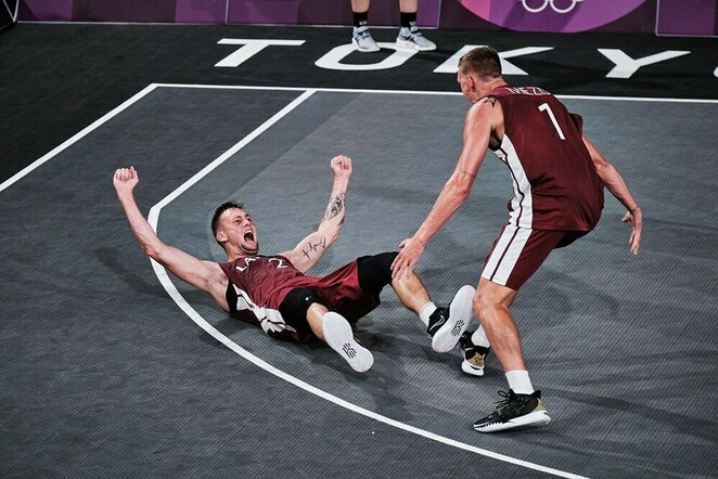 Latvių ir rusų rungtynės | FIBA nuotr.
