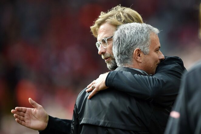 Jurgenas Kloppas ir Jose Mourinho | Scanpix nuotr.