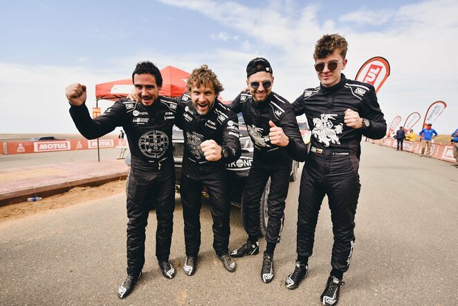 Filipe Palmeiro, Benediktas Vanagas, Edvinas Juškauskas ir Aisvydas Paliukėnas | „Inbank Toyota Gazoo Racing Baltics“ nuotr.