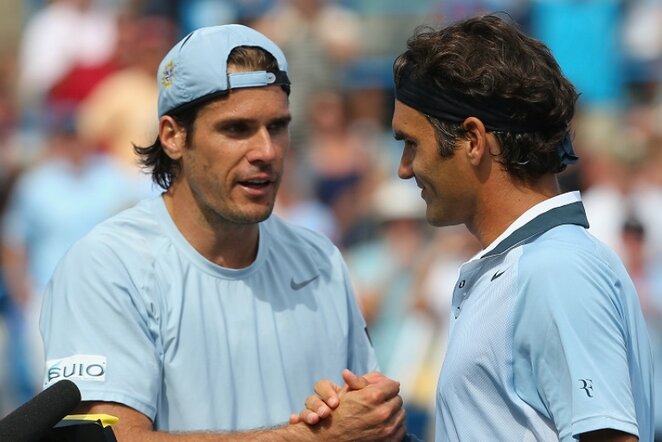 Rogeris Federeris ir Tommy Haasas | AFP/Scanpix nuotr.