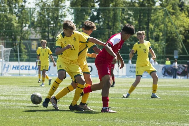 Lietuvos U-15 rinktinė rungtynių akimirka | lff.lt nuotr.