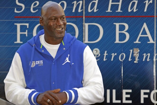 Legendinis krepšininkas, šiuo metu Šarlotės "Bobcats" komandos savininkas M.Jordanas | AP nuotr.