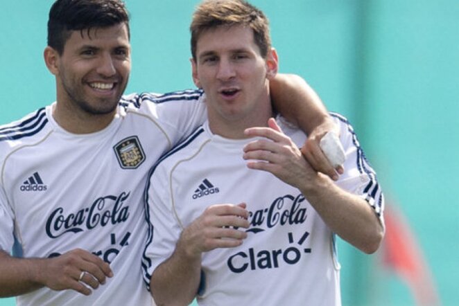 Sergio Aguero ir Lionelis Messi | AP/Scanpix nuotr.