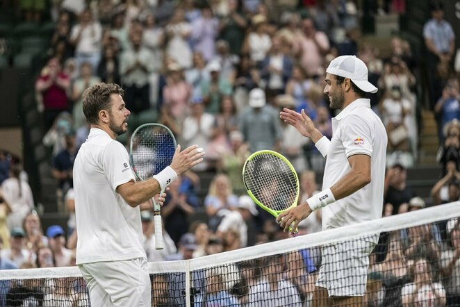 Stanas Wawrinka ir Matteo Berrettini | EPA nuotr.