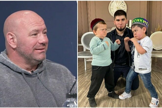 Dana White'as, Hasbulla ir Abdurozikas | Instagram.com nuotr