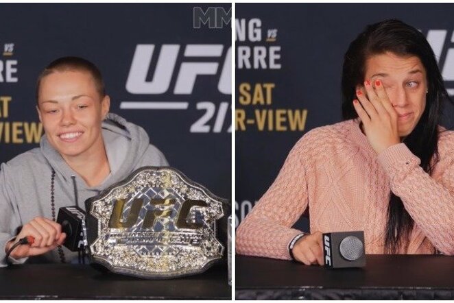 Rose Namajunas ir Joanna Jedrzejczyk | Youtube.com nuotr.