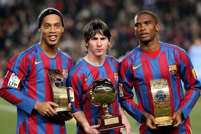 Ronaldinho, Lionelis Messi ir Samuelis Eto | Scanpix nuotr.