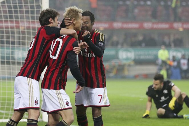 „Milan“ futbolininkų džiaugsmas | AP/Scanpix nuotr. 