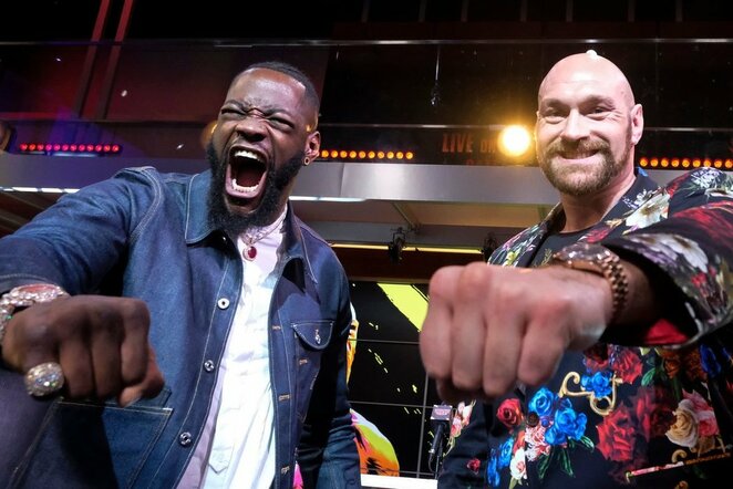 Deontay Wilderis ir Tysonas Fury | Scanpix nuotr.
