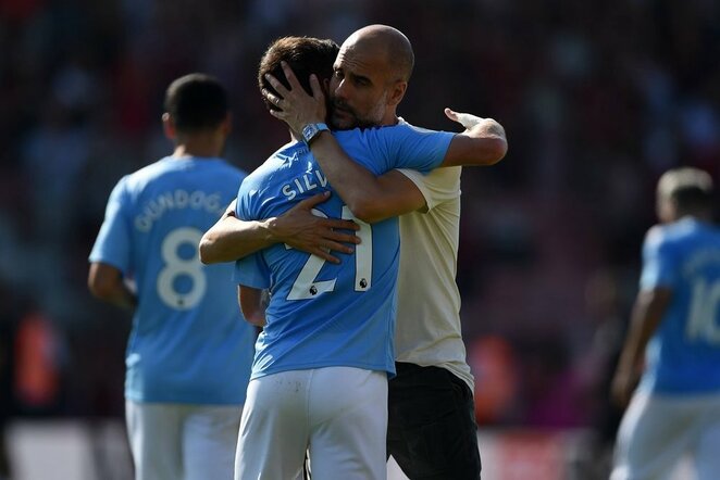 Davidas Silva ir Pepas Guardiola | Scanpix nuotr.