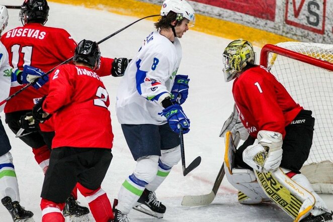 Slovėnų ir lietuvių rungtynės | IIHF nuotr.