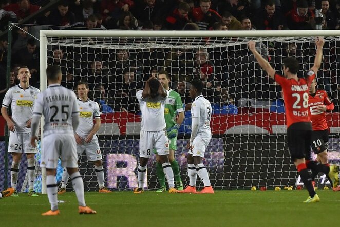 „Rennes“ - „Angers“ rungtynių akimirka | Scanpix nuotr.