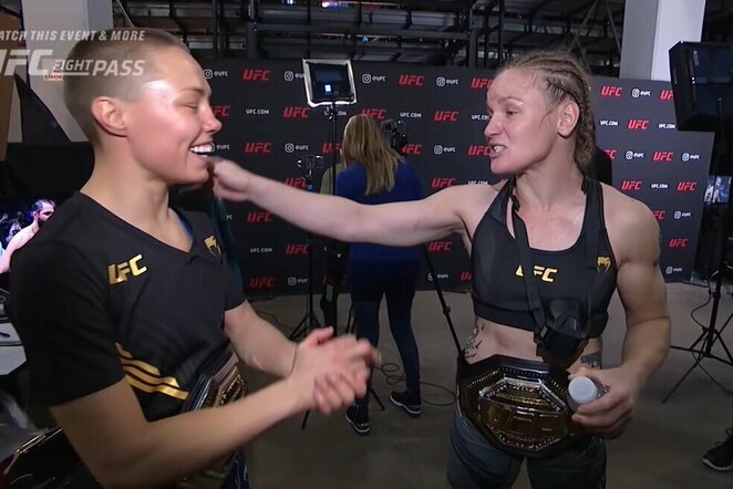 Rose Namajunas ir Valentina Ševčenko | Youtube.com nuotr.