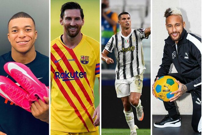 Kylianas Mbappe, Lionelis Messi, Cristiano Ronaldo ir Neymaras | Scanpix nuotr.