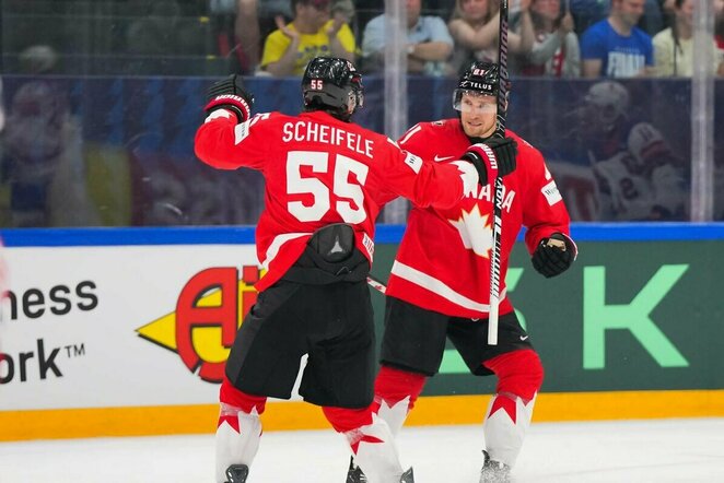 Kanada – JAV rungtynių akimirka | IIHF nuotr.