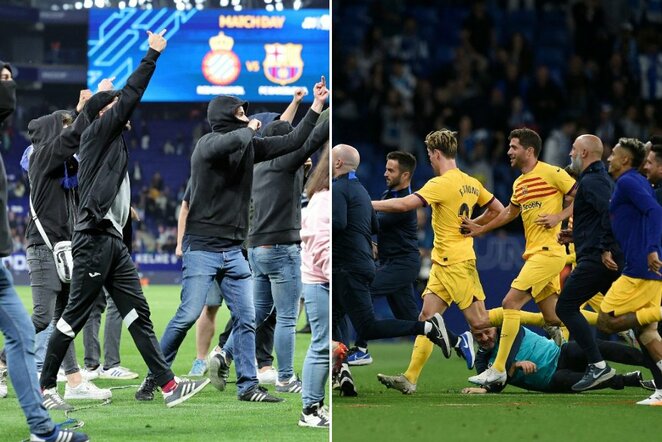 „Barcelona“ džiaugsmą nutraukė „Espanyol“ sirgaliai | Scanpix nuotr.