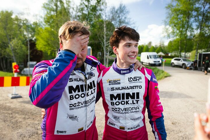 Markas Buteikis ir Titas Čapkauskas „Junior ERC“ etape Švedijoje | Egidijaus Babelio nuotr.