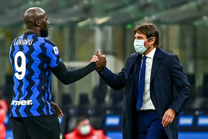 Romelu Lukaku ir Antonio Conte | Scanpix nuotr.