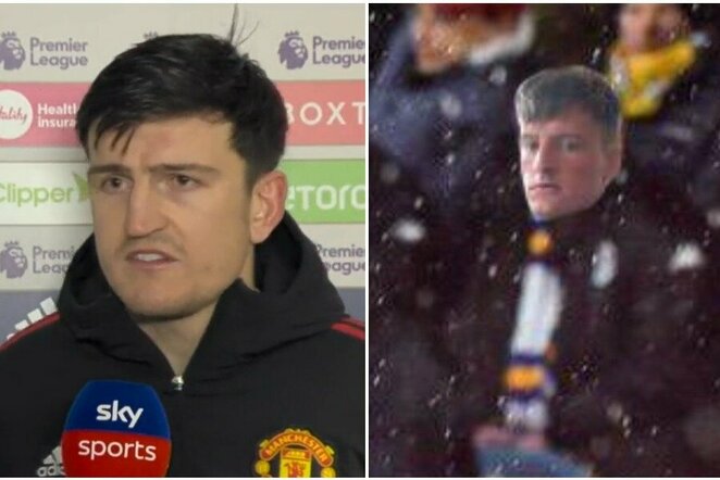 Harry Maguire'as ir paslaptingas sirgalius | „Twitter“ nuotr.