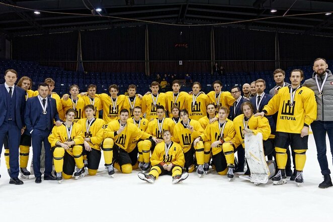 Lietuvos jaunimo ledo ritulio rinktinė iškovojo bronzos medalius | Sportas.lt/Tito Pacausko nuotr.
