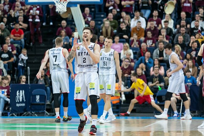 „Lietkabelis“ – „Rytas“ rungtynių akimirka | Luko Balandžio / BNS foto nuotr.