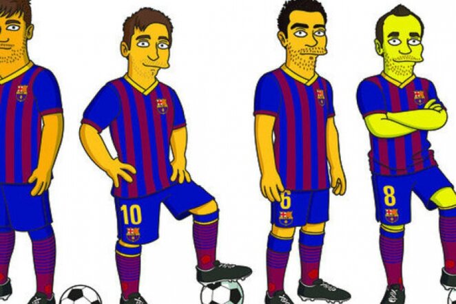 Neymaras, Messi, Xavi ir Iniesta | fcbarcelona.com nuotr.