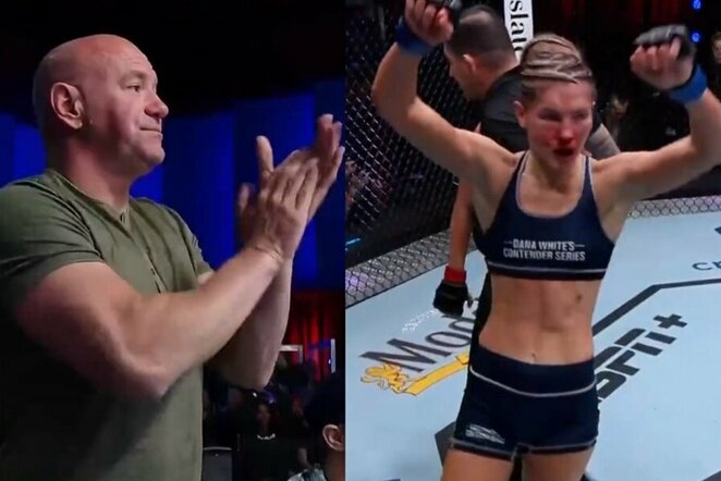 Dana White'as ir Ernesta Kareckaitė | „Stop“ kadras