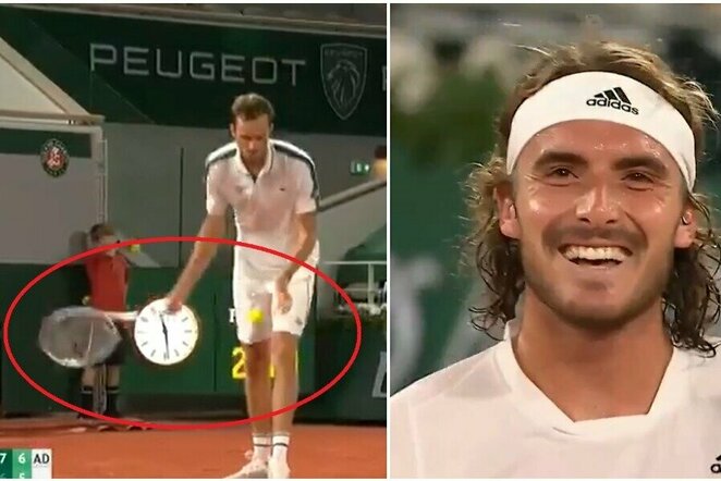 Daniilas Medvedevas ir Stefanos Tsitsipas | „Twitter“ nuotr.