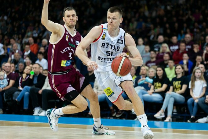 „Lietkabelis“ – „Rytas“ rungtynių akimirka | Luko Balandžio / BNS foto nuotr.