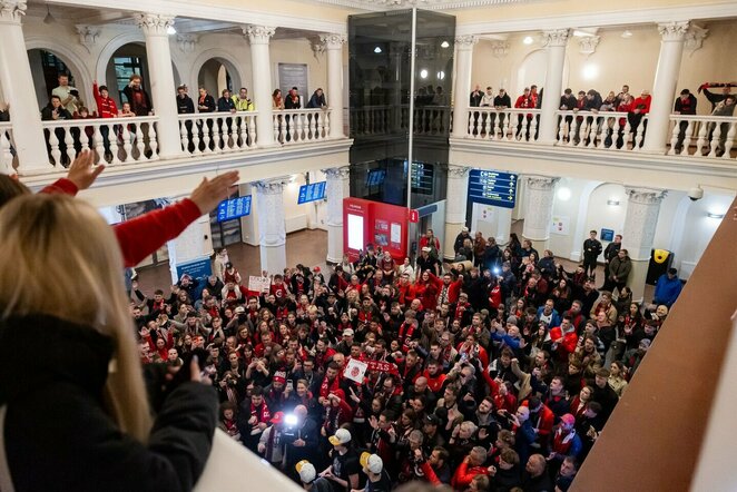 „Ryto“ sutiktuvės Vilniaus oro uoste | Patricijos Adamovič / BNS nuotr.