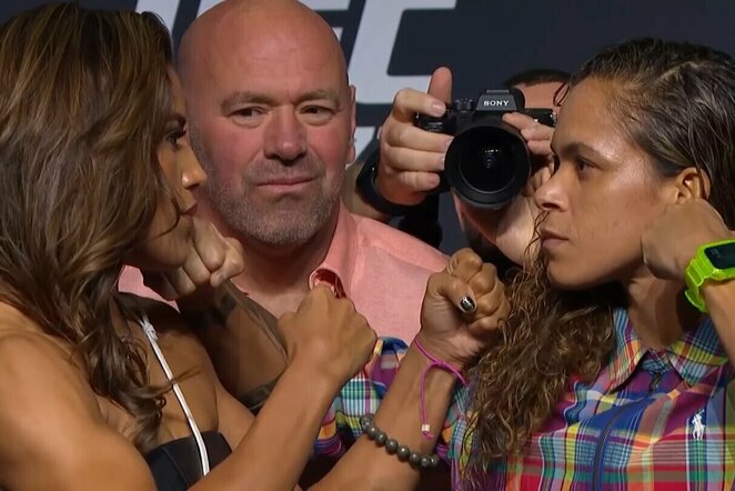 Julianna Pena ir Amanda Nunes | Organizatorių nuotr.