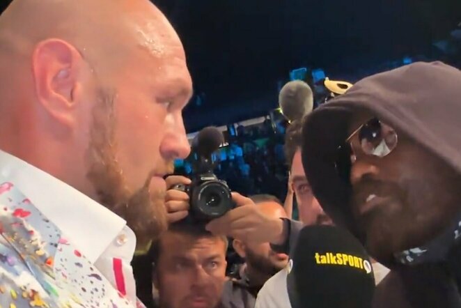 Tysonas Fury ir Derekas Chisora | „Stop“ kadras