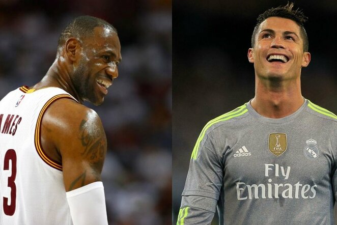 LeBronas Jamesas ir Cristiano Ronaldo | Scanpix nuotr.