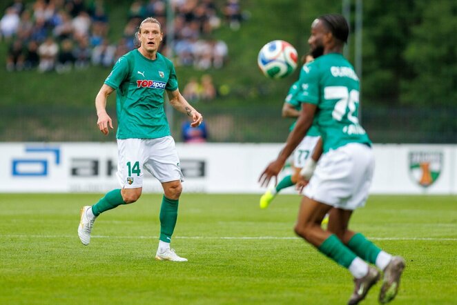 „Kauno Žalgiris“ – „Klaksvik“ rungtynių akimirka | Eriko Ovčarenko / BNS foto nuotr.
