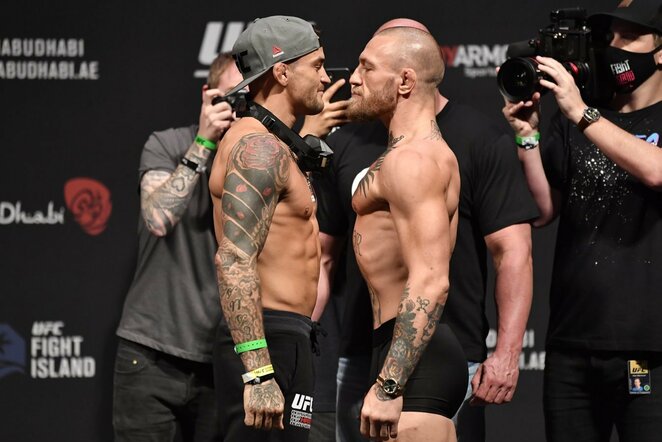 Dustinas Poirier ir Conoras McGregoras | Scanpix nuotr.
