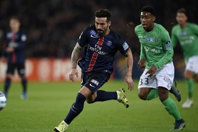 PSG – „Saint-Etienne“ rungtynių akimirka | AFP/Scanpix nuotr.