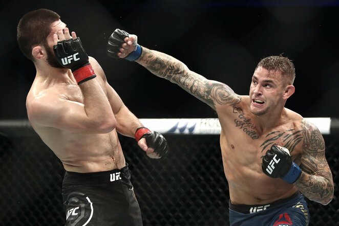 Chabibas Nurmagomedovas ir Dustinas Poirier | Scanpix nuotr.