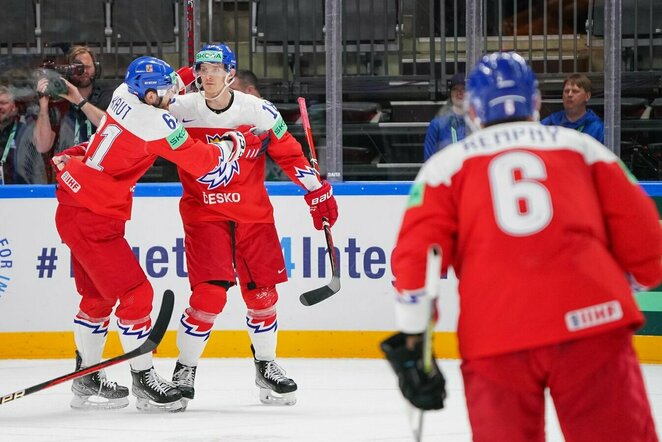 Čekijos – Slovėnijos rungtynių akimirka | IIHF nuotr.