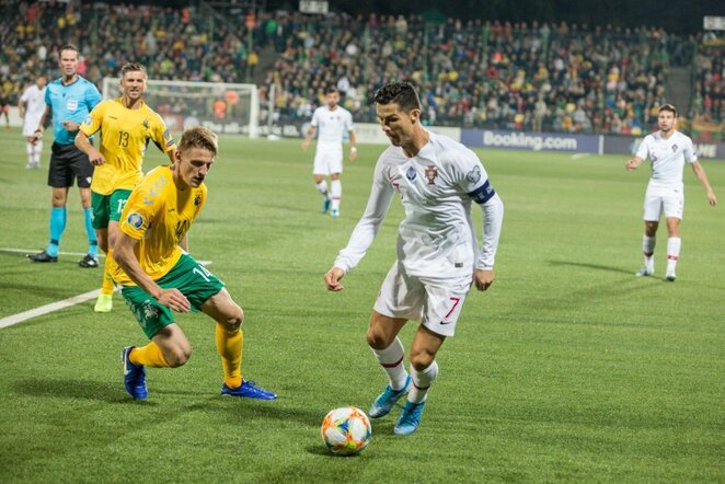 Lietuvos ir Portugalijos rinktinių rungtynės | Luko Balandžio / BNS foto nuotr.