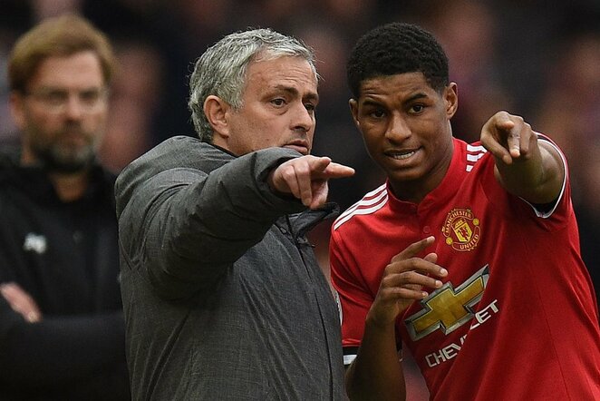 Jose Mourinho ir Marcusas Rashfordas | Scanpix nuotr.