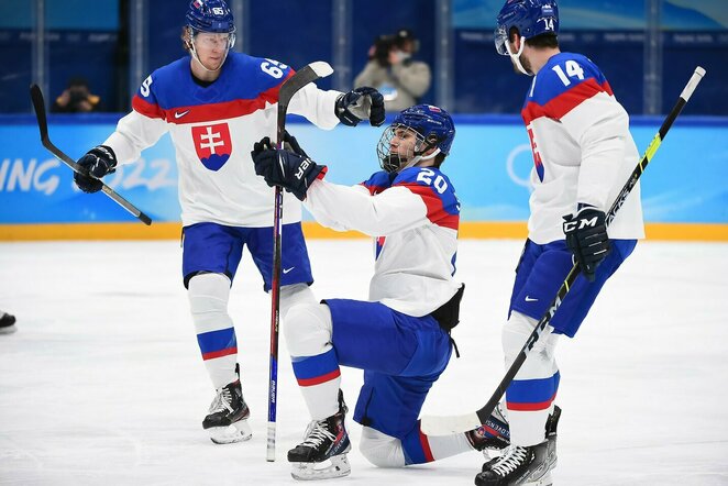 JAV – Slovakija rungtynių akimirka | IIHF nuotr.