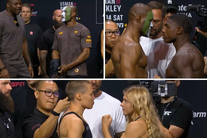 Francisas Ngannou, Kamaru Usmanas, Joaquinas Buckley, Rose Namajunas ir Miranda Maverick | „Stop“ kadras