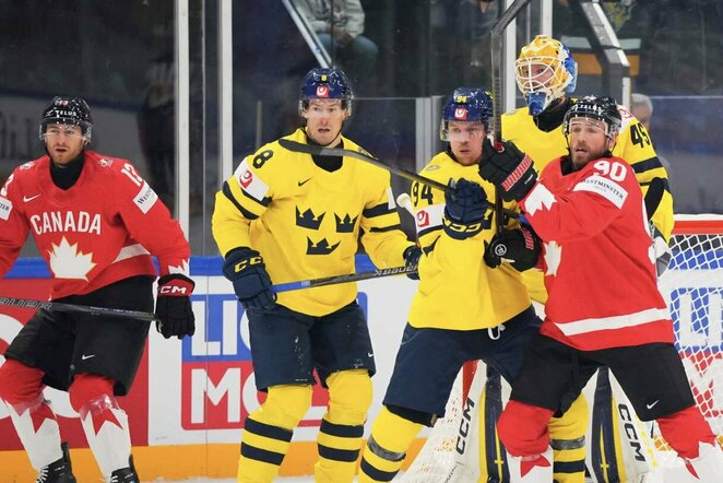 Švedija – Kanada rungtynių akimirka | IIHF nuotr.