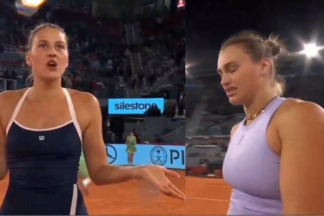Marta Kostiuk ir Aryna Sabalenka | „Stop“ kadras