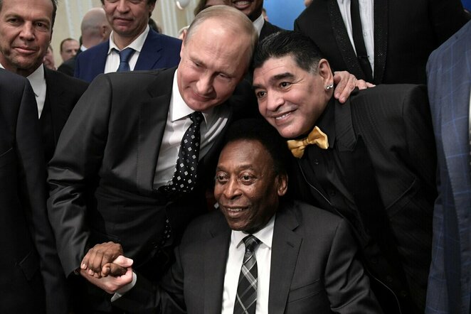 Vladimiras Putinas, Pele ir Diego Maradona | Scanpix nuotr.