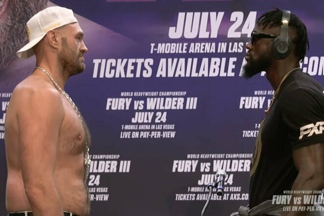 Tysonas Fury ir Deontay Wilderis | „Stop“ kadras