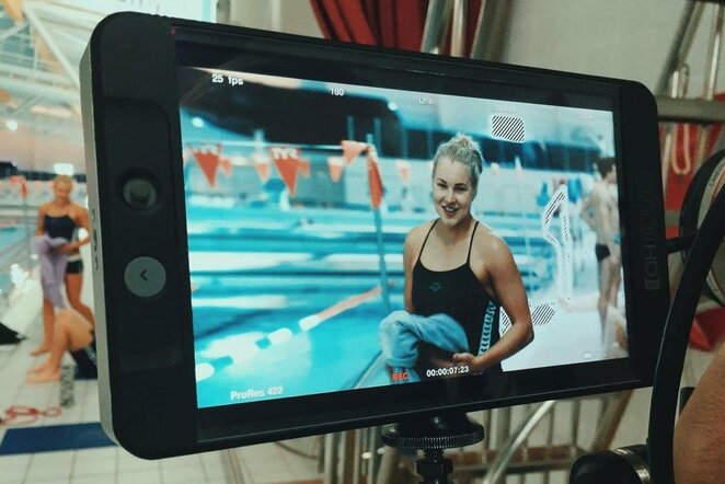 Dokumentinio filmo apie Rūtą Meilutytę akimirka | Organizatorių nuotr.